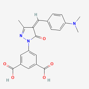 5-{4-[4-(dimethylamino)benzylidene]-3-methyl-5-oxo-4,5-dihydro-1H-pyrazol-1-yl}isophthalic acid