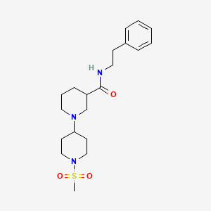 molecular formula C20H31N3O3S B5261494 1'-(methylsulfonyl)-N-(2-phenylethyl)-1,4'-bipiperidine-3-carboxamide 