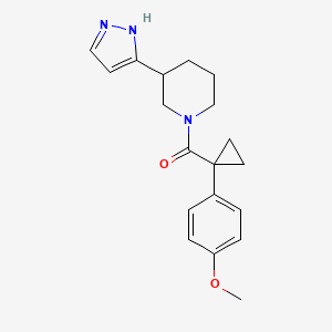 1-{[1-(4-methoxyphenyl)cyclopropyl]carbonyl}-3-(1H-pyrazol-5-yl)piperidine