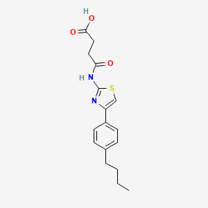 molecular formula C17H20N2O3S B5261538 4-{[4-(4-butylphenyl)-1,3-thiazol-2-yl]amino}-4-oxobutanoic acid 