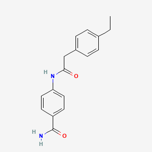 molecular formula C17H18N2O2 B5261551 4-{[(4-ethylphenyl)acetyl]amino}benzamide 