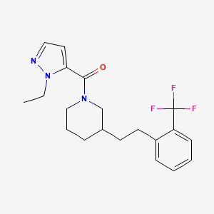 1-[(1-ethyl-1H-pyrazol-5-yl)carbonyl]-3-{2-[2-(trifluoromethyl)phenyl]ethyl}piperidine