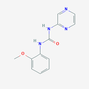 molecular formula C12H12N4O2 B5261569 N-(2-methoxyphenyl)-N'-2-pyrazinylurea 