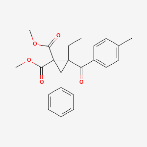 dimethyl 2-ethyl-2-(4-methylbenzoyl)-3-phenyl-1,1-cyclopropanedicarboxylate