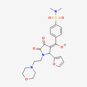 4-[2-(furan-2-yl)-4-hydroxy-1-[2-(morpholin-4-yl)ethyl]-5-oxo-2,5-dihydro-1H-pyrrole-3-carbonyl]-N,N-dimethylbenzene-1-sulfonamide