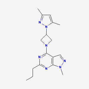 4-[3-(3,5-dimethyl-1H-pyrazol-1-yl)-1-azetidinyl]-1-methyl-6-propyl-1H-pyrazolo[3,4-d]pyrimidine