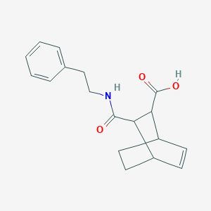 molecular formula C18H21NO3 B5261638 3-[(2-Phenylethyl)carbamoyl]bicyclo[2.2.2]oct-5-ene-2-carboxylic acid 