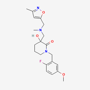 1-(2-fluoro-5-methoxybenzyl)-3-hydroxy-3-({methyl[(3-methylisoxazol-5-yl)methyl]amino}methyl)piperidin-2-one