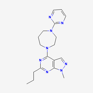 1-methyl-6-propyl-4-[4-(2-pyrimidinyl)-1,4-diazepan-1-yl]-1H-pyrazolo[3,4-d]pyrimidine