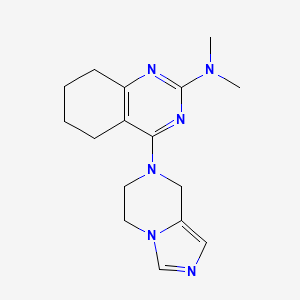 molecular formula C16H22N6 B5261676 4-(5,6-dihydroimidazo[1,5-a]pyrazin-7(8H)-yl)-N,N-dimethyl-5,6,7,8-tetrahydroquinazolin-2-amine 