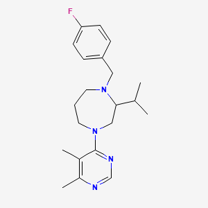 4-(5,6-dimethyl-4-pyrimidinyl)-1-(4-fluorobenzyl)-2-isopropyl-1,4-diazepane