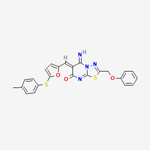 5-imino-6-({5-[(4-methylphenyl)thio]-2-furyl}methylene)-2-(phenoxymethyl)-5,6-dihydro-7H-[1,3,4]thiadiazolo[3,2-a]pyrimidin-7-one