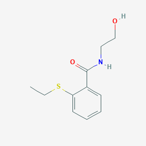 molecular formula C11H15NO2S B5261710 2-(ethylthio)-N-(2-hydroxyethyl)benzamide 