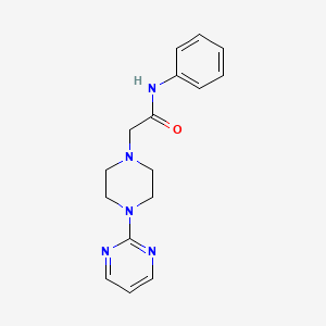 molecular formula C16H19N5O B5261733 N-phenyl-2-[4-(2-pyrimidinyl)-1-piperazinyl]acetamide 