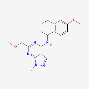 6-(methoxymethyl)-N-(6-methoxy-1,2,3,4-tetrahydro-1-naphthalenyl)-1-methyl-1H-pyrazolo[3,4-d]pyrimidin-4-amine