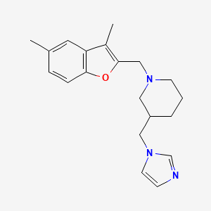 1-[(3,5-dimethyl-1-benzofuran-2-yl)methyl]-3-(1H-imidazol-1-ylmethyl)piperidine