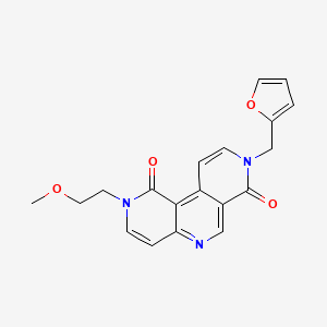 molecular formula C19H17N3O4 B5261818 8-(2-furylmethyl)-2-(2-methoxyethyl)pyrido[3,4-c]-1,6-naphthyridine-1,7(2H,8H)-dione 