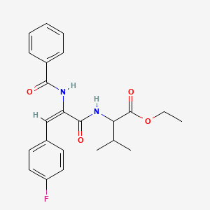 ethyl N-[2-(benzoylamino)-3-(4-fluorophenyl)acryloyl]valinate