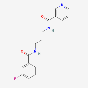 N-{3-[(3-fluorobenzoyl)amino]propyl}nicotinamide