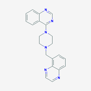 molecular formula C21H20N6 B5261882 4-[4-(5-quinoxalinylmethyl)-1-piperazinyl]quinazoline 