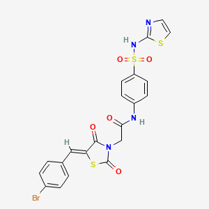 2-[5-(4-bromobenzylidene)-2,4-dioxo-1,3-thiazolidin-3-yl]-N-{4-[(1,3-thiazol-2-ylamino)sulfonyl]phenyl}acetamide