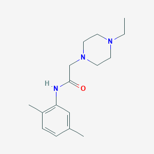 molecular formula C16H25N3O B5261912 N-(2,5-dimethylphenyl)-2-(4-ethyl-1-piperazinyl)acetamide 