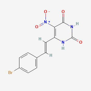 6-[2-(4-bromophenyl)vinyl]-4-hydroxy-5-nitro-2(1H)-pyrimidinone