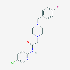 molecular formula C18H20ClFN4O B5261952 N-(5-chloro-2-pyridinyl)-2-[4-(4-fluorobenzyl)-1-piperazinyl]acetamide 