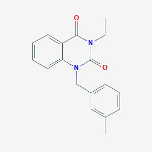 molecular formula C18H18N2O2 B5261967 3-ethyl-1-(3-methylbenzyl)-2,4(1H,3H)-quinazolinedione 