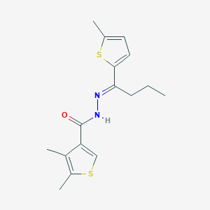 molecular formula C16H20N2OS2 B5261969 4,5-dimethyl-N'-[1-(5-methyl-2-thienyl)butylidene]-3-thiophenecarbohydrazide 