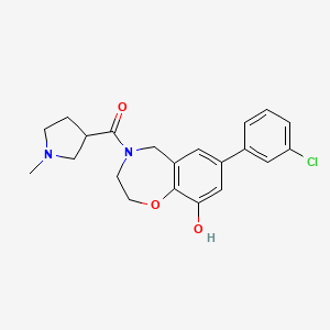 7-(3-chlorophenyl)-4-[(1-methylpyrrolidin-3-yl)carbonyl]-2,3,4,5-tetrahydro-1,4-benzoxazepin-9-ol