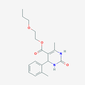 2-propoxyethyl 6-methyl-4-(2-methylphenyl)-2-oxo-1,2,3,4-tetrahydro-5-pyrimidinecarboxylate