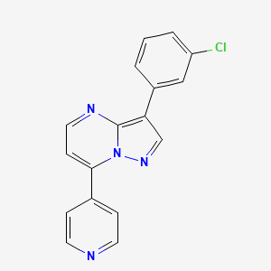 molecular formula C17H11ClN4 B5262004 3-(3-Chlorophenyl)-7-(pyridin-4-yl)pyrazolo[1,5-a]pyrimidine 