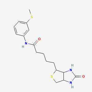 molecular formula C17H23N3O2S2 B5262012 N-[3-(methylthio)phenyl]-5-(2-oxohexahydro-1H-thieno[3,4-d]imidazol-4-yl)pentanamide 