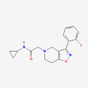 molecular formula C17H18FN3O2 B5262018 N-cyclopropyl-2-[3-(2-fluorophenyl)-6,7-dihydroisoxazolo[4,5-c]pyridin-5(4H)-yl]acetamide 