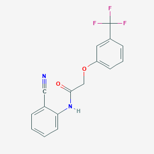 molecular formula C16H11F3N2O2 B5262036 N-(2-cyanophenyl)-2-[3-(trifluoromethyl)phenoxy]acetamide 