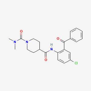 N~4~-(2-benzoyl-4-chlorophenyl)-N~1~,N~1~-dimethyl-1,4-piperidinedicarboxamide