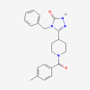 4-benzyl-5-[1-(4-methylbenzoyl)-4-piperidinyl]-2,4-dihydro-3H-1,2,4-triazol-3-one