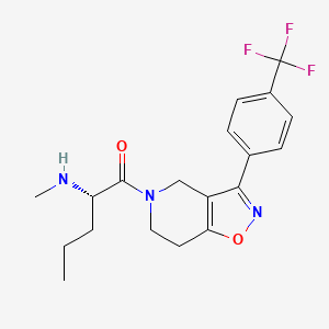 (2S)-N-methyl-1-oxo-1-[3-[4-(trifluoromethyl)phenyl]-6,7-dihydroisoxazolo[4,5-c]pyridin-5(4H)-yl]pentan-2-amine