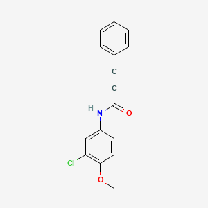 N-(3-chloro-4-methoxyphenyl)-3-phenyl-2-propynamide