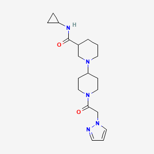 N-cyclopropyl-1'-(1H-pyrazol-1-ylacetyl)-1,4'-bipiperidine-3-carboxamide