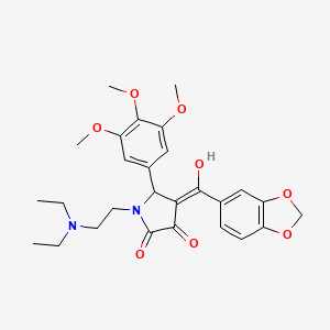 4-(1,3-benzodioxol-5-ylcarbonyl)-1-[2-(diethylamino)ethyl]-3-hydroxy-5-(3,4,5-trimethoxyphenyl)-1,5-dihydro-2H-pyrrol-2-one