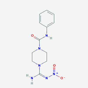 4-[amino(nitroimino)methyl]-N-phenyl-1-piperazinecarboxamide