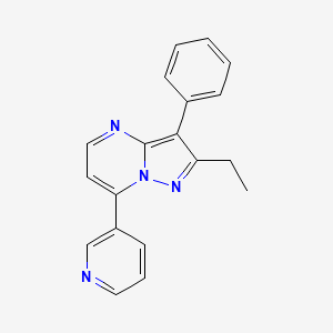 2-ethyl-3-phenyl-7-(3-pyridinyl)pyrazolo[1,5-a]pyrimidine