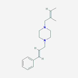 molecular formula C18H26N2 B5262151 1-(2-methyl-2-buten-1-yl)-4-(3-phenyl-2-propen-1-yl)piperazine 