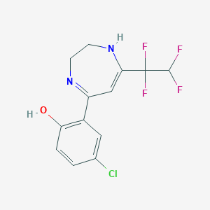 4-chloro-2-[7-(1,1,2,2-tetrafluoroethyl)-2,3-dihydro-1H-1,4-diazepin-5-yl]phenol