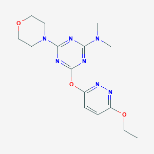 4-[(6-ethoxy-3-pyridazinyl)oxy]-N,N-dimethyl-6-(4-morpholinyl)-1,3,5-triazin-2-amine