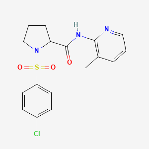 1-(4-chlorophenyl)sulfonyl-N-(3-methylpyridin-2-yl)pyrrolidine-2-carboxamide