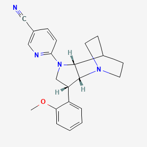 molecular formula C22H24N4O B5262215 6-[(3R*,3aR*,7aR*)-3-(2-methoxyphenyl)hexahydro-4,7-ethanopyrrolo[3,2-b]pyridin-1(2H)-yl]nicotinonitrile 