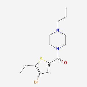 molecular formula C14H19BrN2OS B5262225 1-allyl-4-[(4-bromo-5-ethyl-2-thienyl)carbonyl]piperazine 